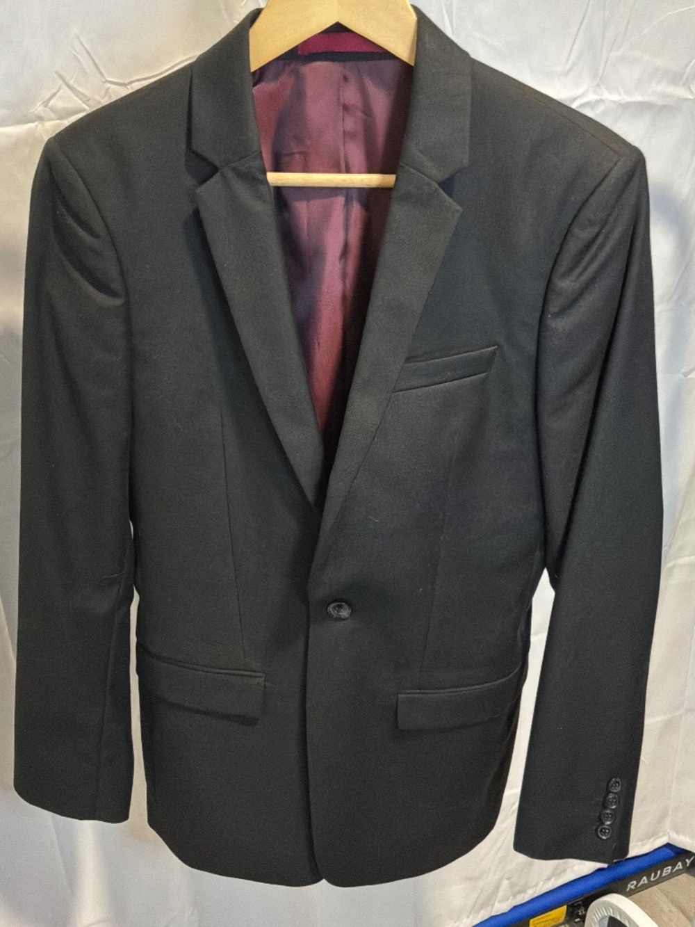 TOPMAN Men’s Skinny Single Breasted Suit Jacket Blazer Charcoal Grey 34R